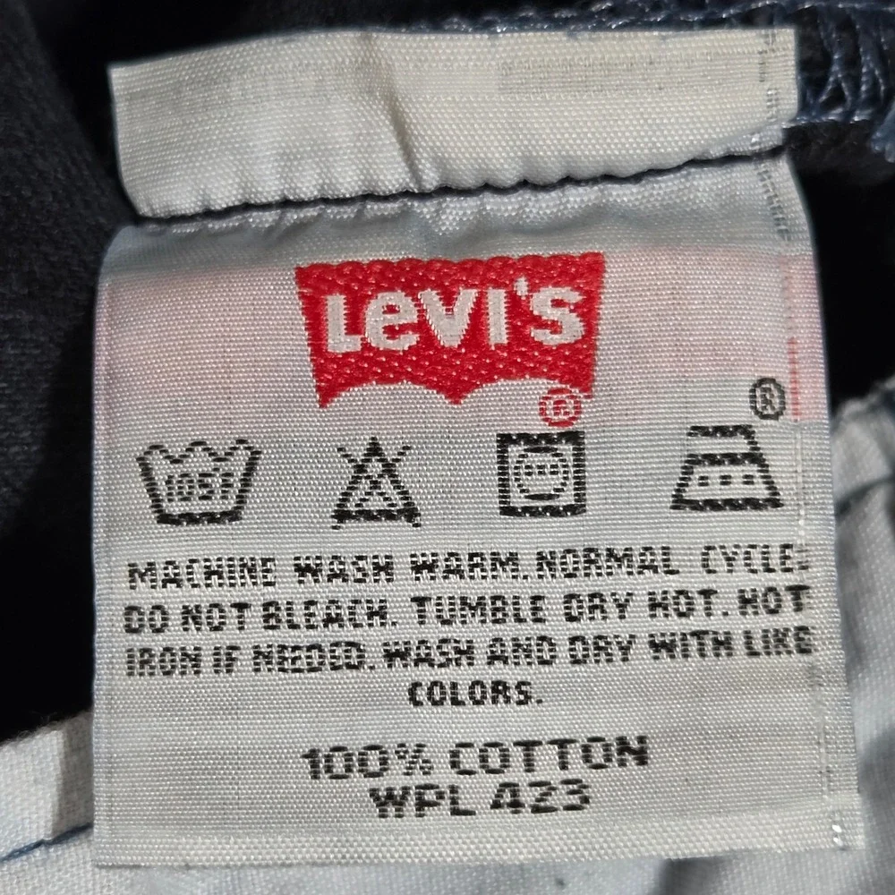 Vintage Levis 501 Original Fit Jeans Mens 31x33 (tag 32x34) Blue Button Fly